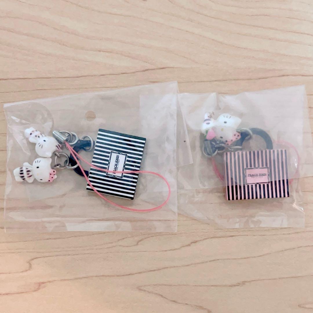 【激レア】 ピーチジョン PJ キティ根付け ストラップ　下着ブランド