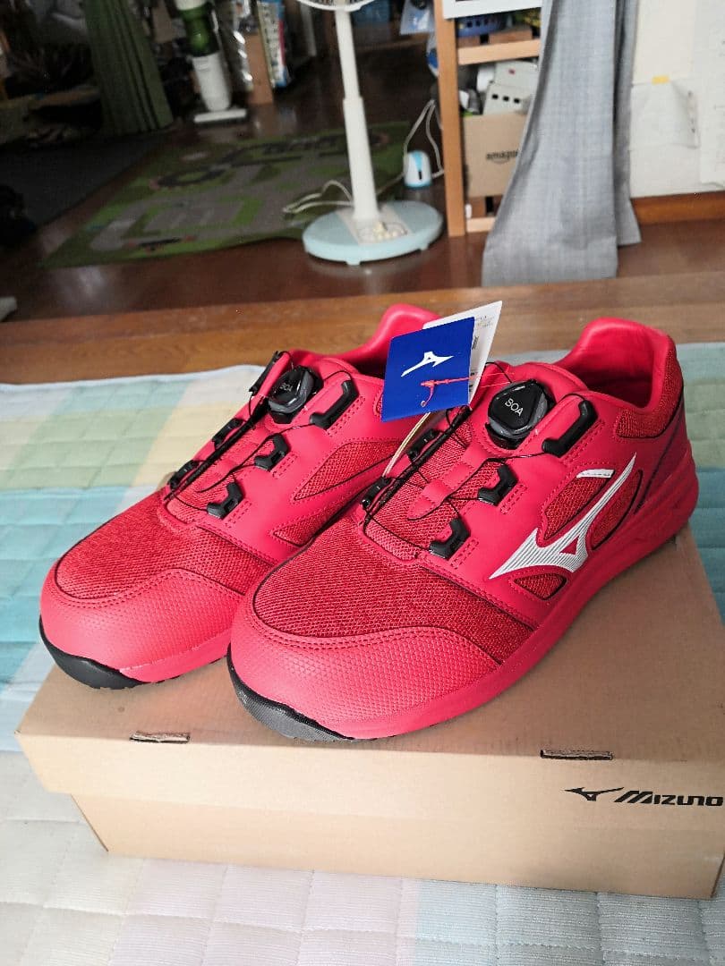 新品、未使用！ミズノ Mizuno BOAシステム 安全靴 26.5EE 赤
