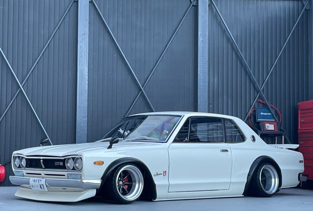 1/18 Aa ハコスカ ⭐新品(改)カスタム⭐深リムアルミ削り出しワタナベ