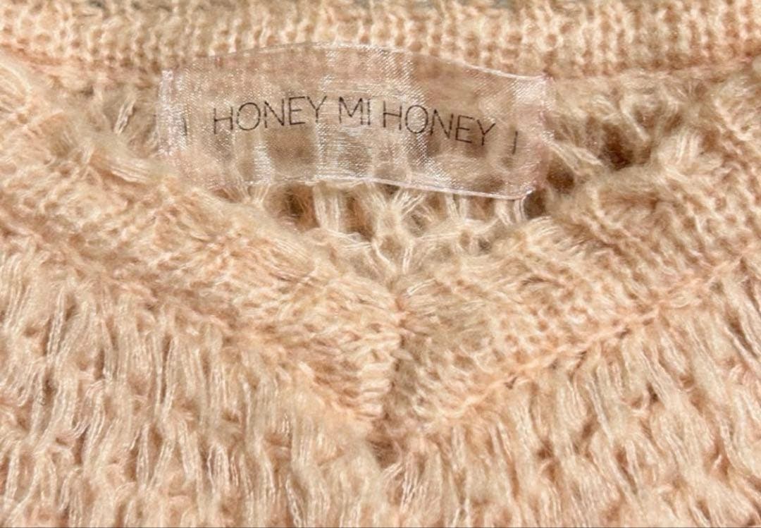 極美品】HONEY MI HONEY フリルカラークロシェニット ピンク - メルカリ