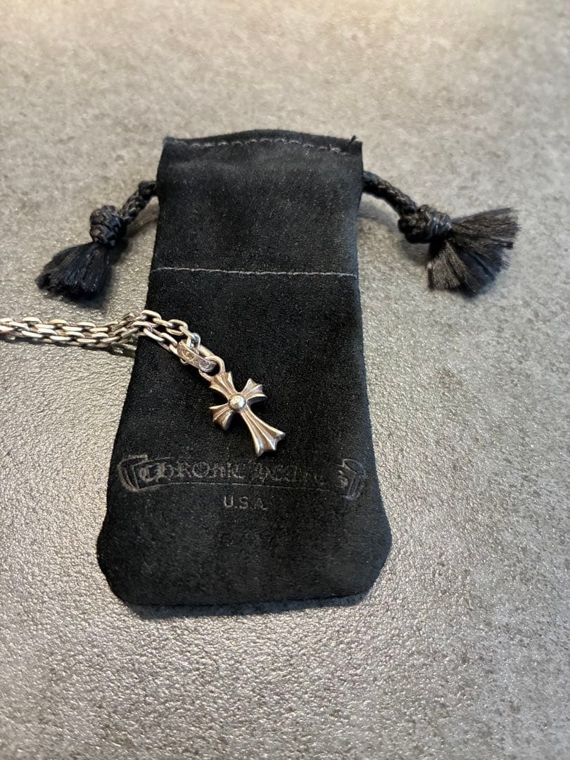 Chrome Hearts ベビーファット クロムハーツCHクロスベビーファットチャーム＆ロールチェーン18インチ