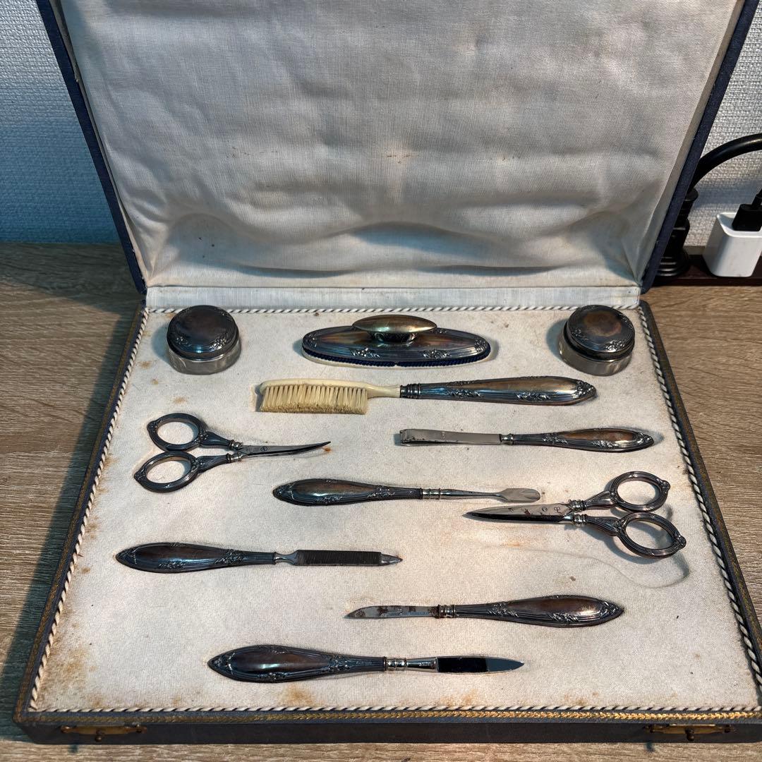 アンティーク アールデコ 1900年代 スターリングシルバー マニキュアセット
