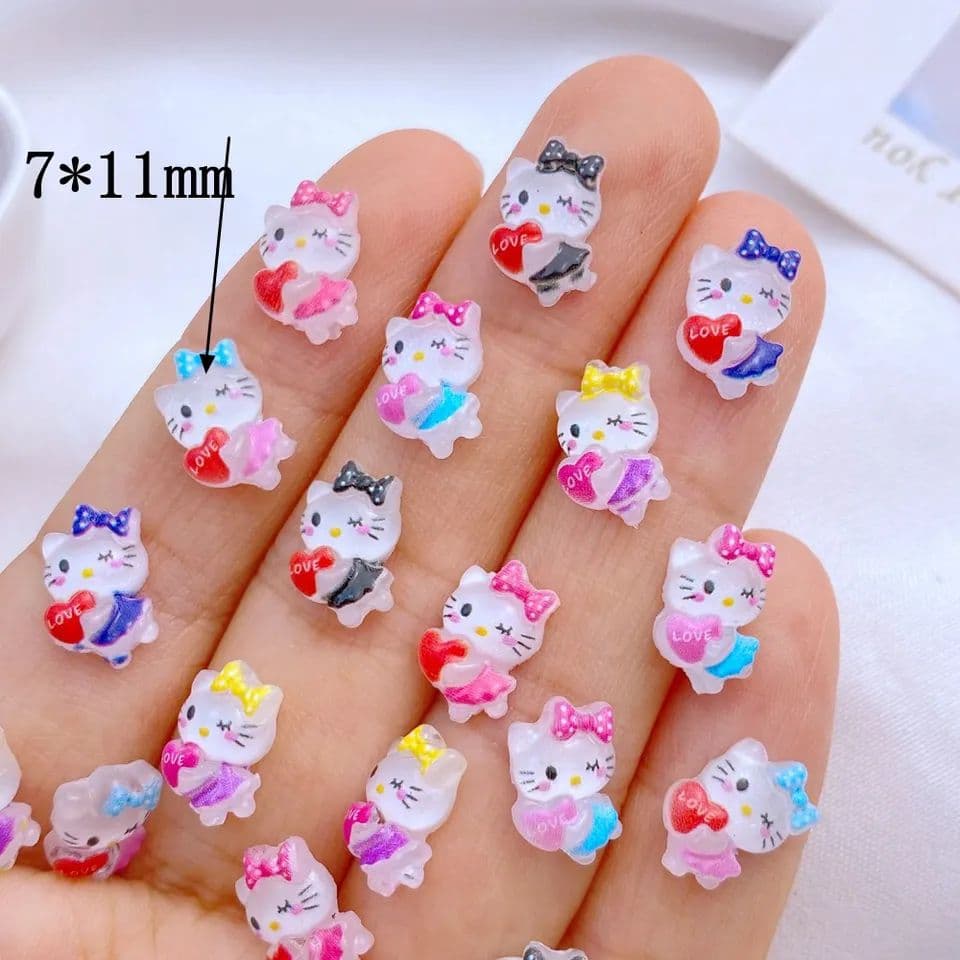 商品説明必読!!キティちゃん★3D ネイルパーツ5個セット☆