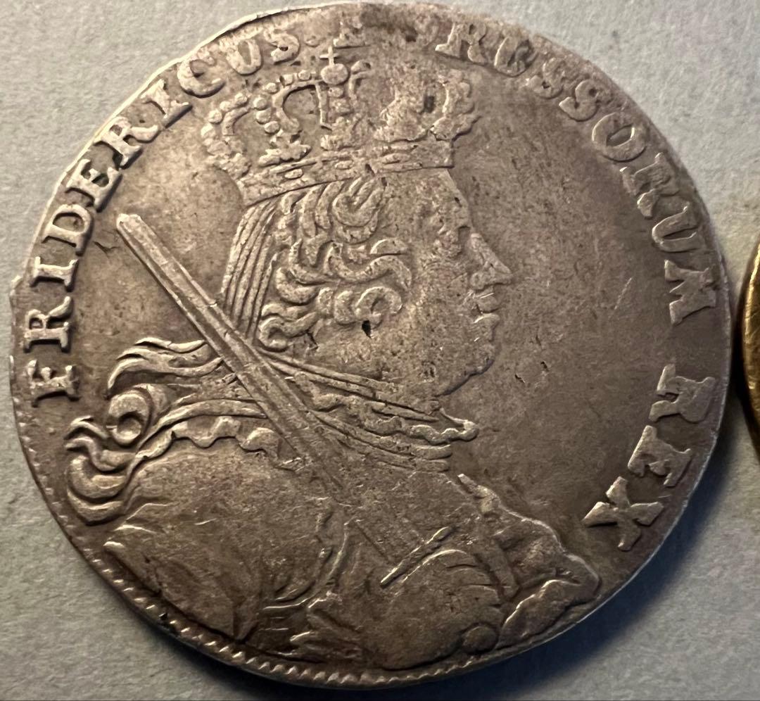 1758年A ドイツ　プロイセン 18 グロッシャー銀貨フリードリヒ 2 世 MS64】1846年A ドイツ プロイセン王国 フリードリヒ・ヴィルヘルム4世