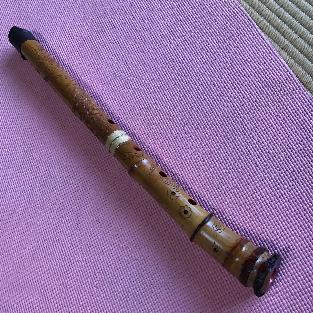 17 値下げ　尺八　一尺八寸管　精華銘　四印　唄口金巻き　最高級品