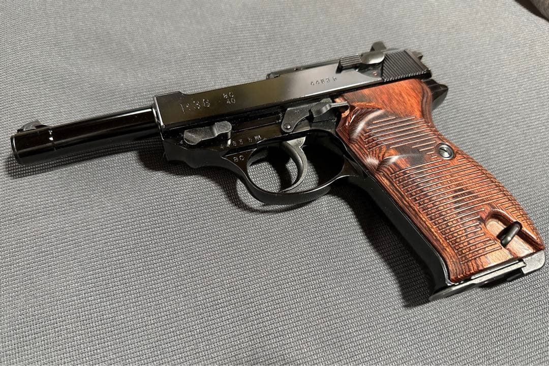 美品】マルゼン ワルサーP38 ac40 ブラックメタル PA木製グリップ