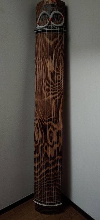 中古 お琴 筝 13絃 １３絃 綾杉彫 油単付けて その２