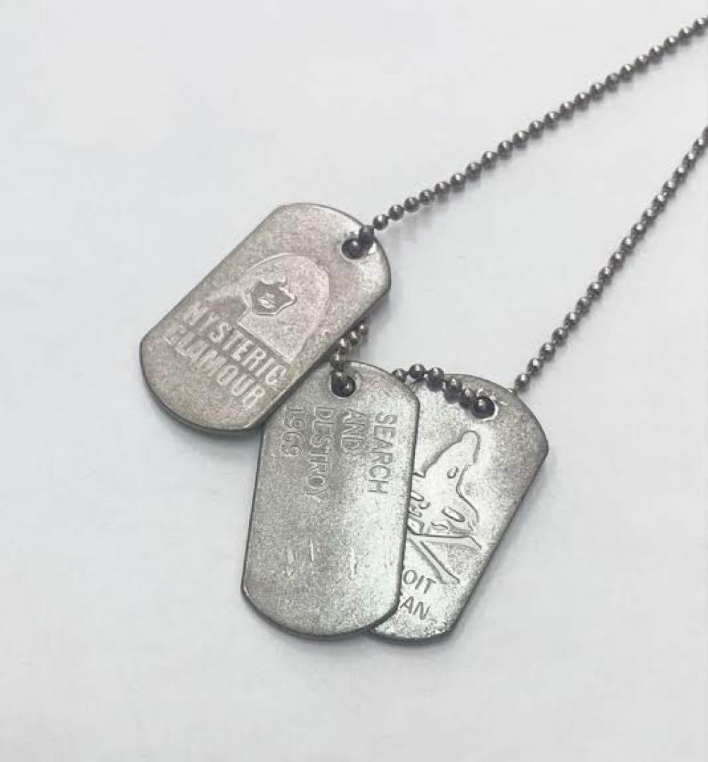 HYSTERIC 3連 ドッグタグネックレス - メルカリ