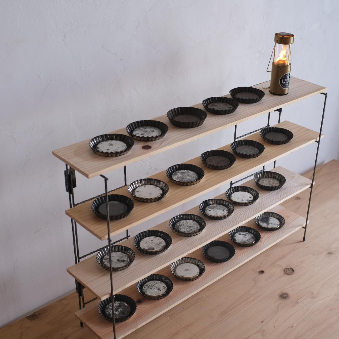 無骨なアイアン脚2点1セットS スリムシェルフ イベント什器 - メルカリ