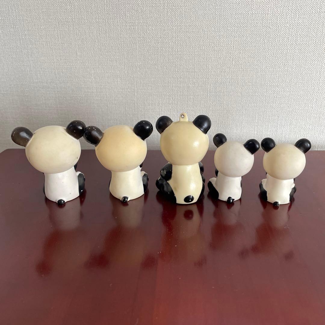 昭和レトロ パンダ ソフビ人形 5体セット 当時物 ビンテージ - メルカリ