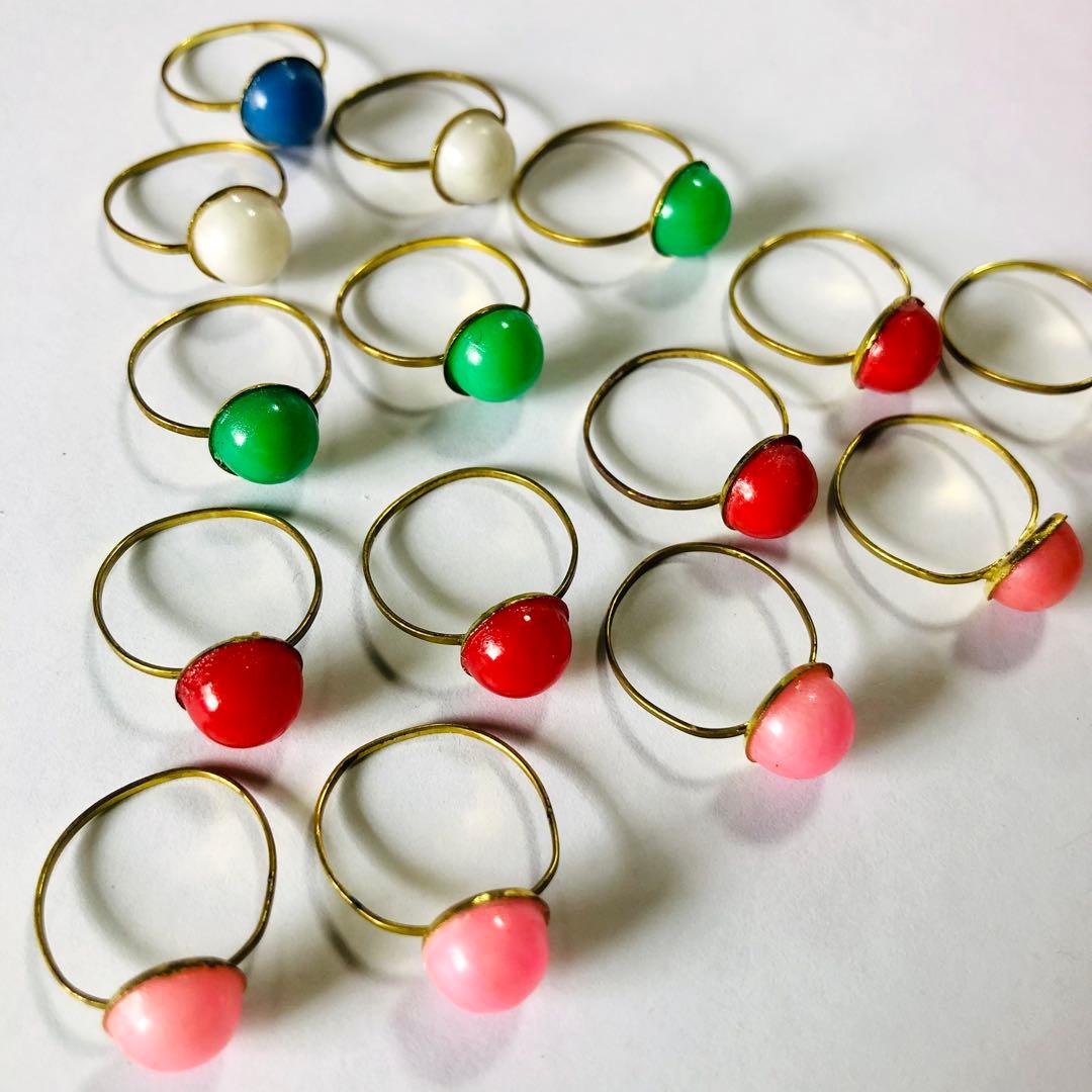 昭和レトロ 子供用リング指輪15個 セット - メルカリ