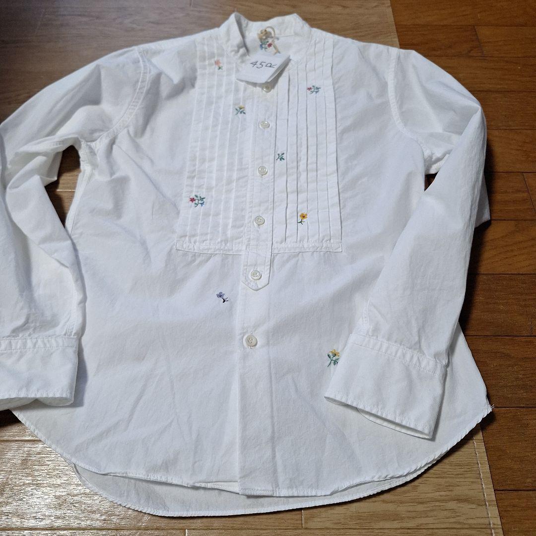 45R　ダンプ小花刺繍のプチローファーシャツ サイズ3