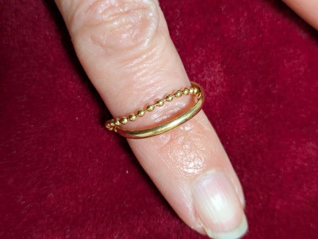 【週末値下げ】百貨店　正規店購入　4℃　ゴールドK18金　7号