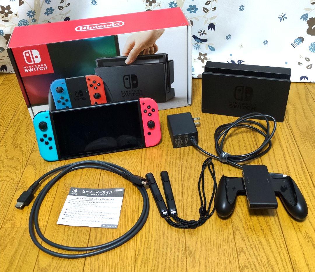 【付属品セット】Nintendo Switch ネオンブルー/ネオンレッド 本体