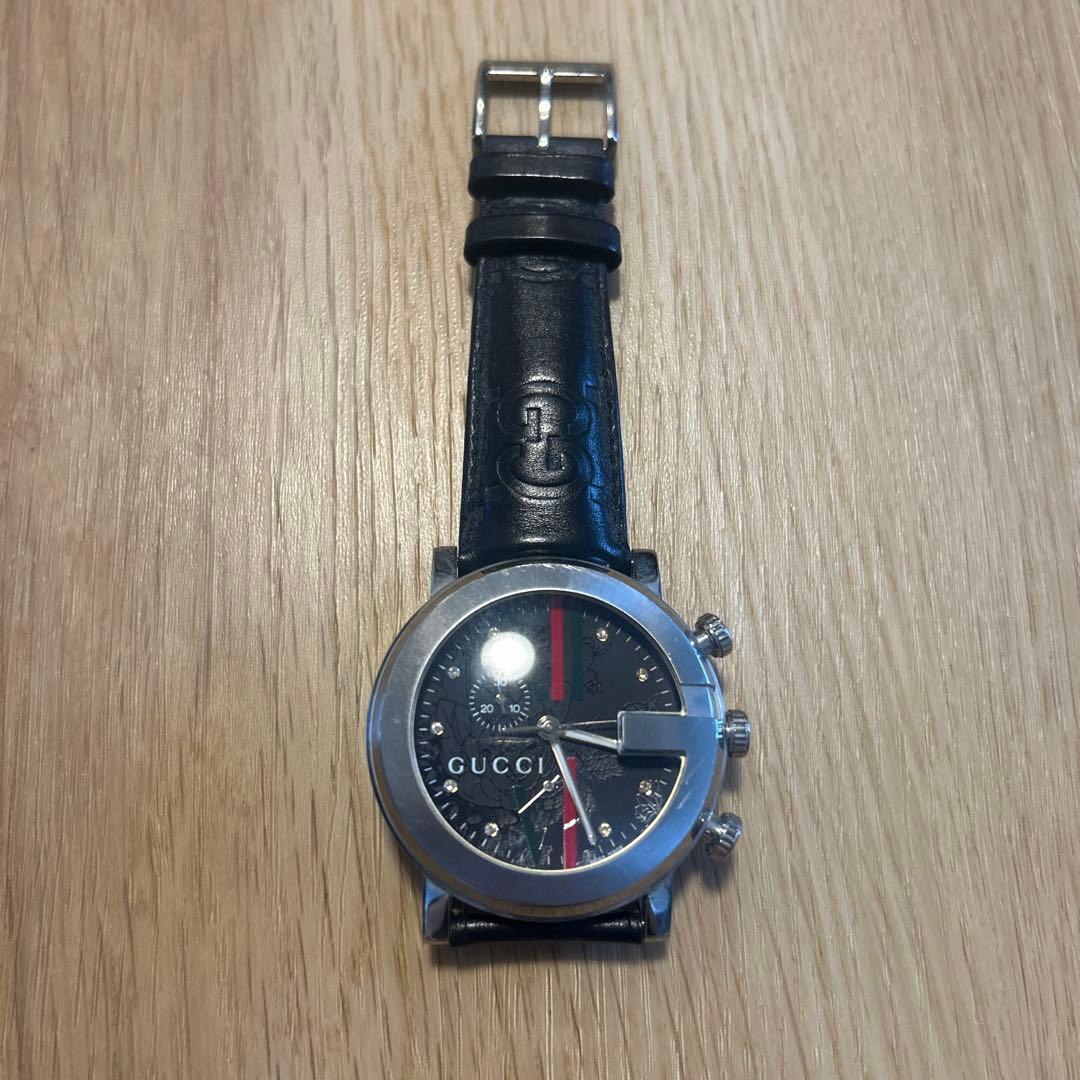 GUCCI 腕時計101M ダイヤモンド　クロノグラフ　クォーツ