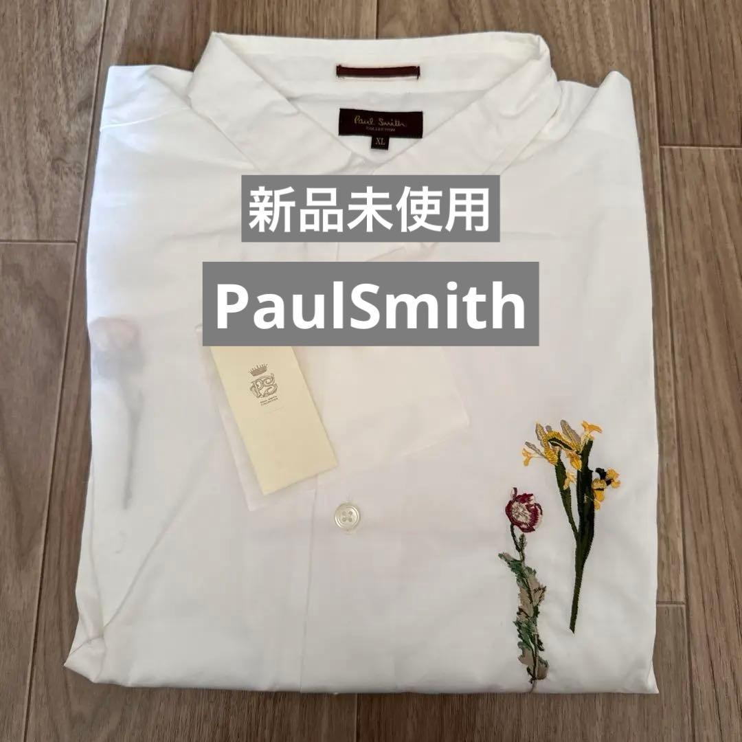 新品未使用‼️Paul Smith ポールスミス 刺繍入りホワイトシャツ XL