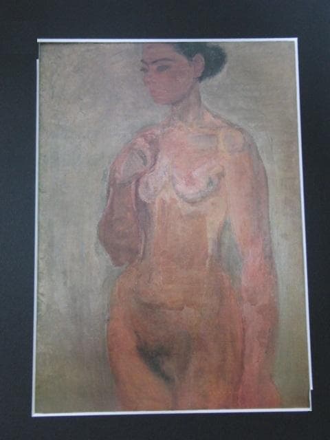 中根寛、【裸婦】、希少な額装用画集画、新品高級額 額装付、状態良好