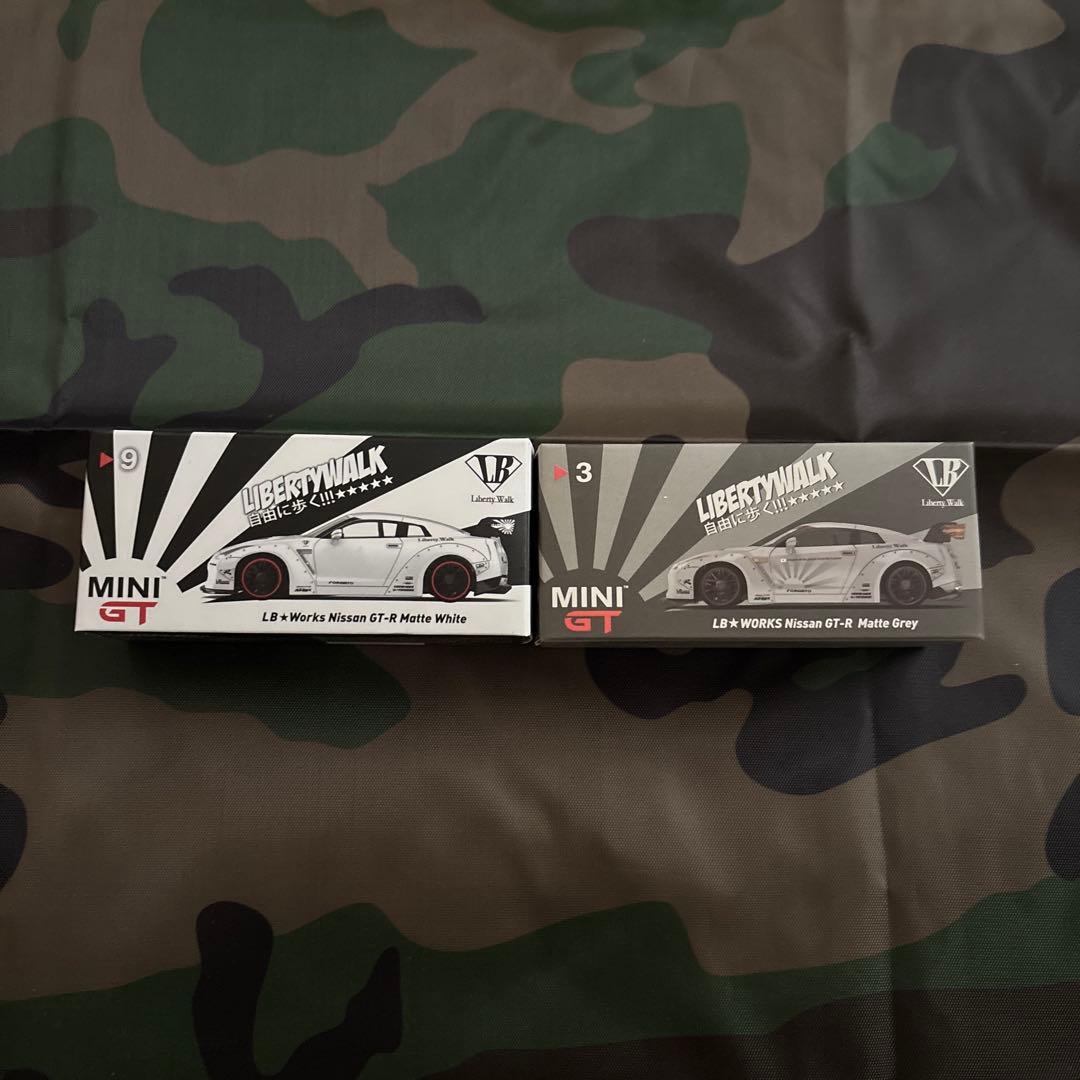 MiNiGT LBworks Nissan GT-R 2台セット 1/64スケール MINI GT「LB-WORKS NISSAN GT-R R35 Type2 Rear Wing