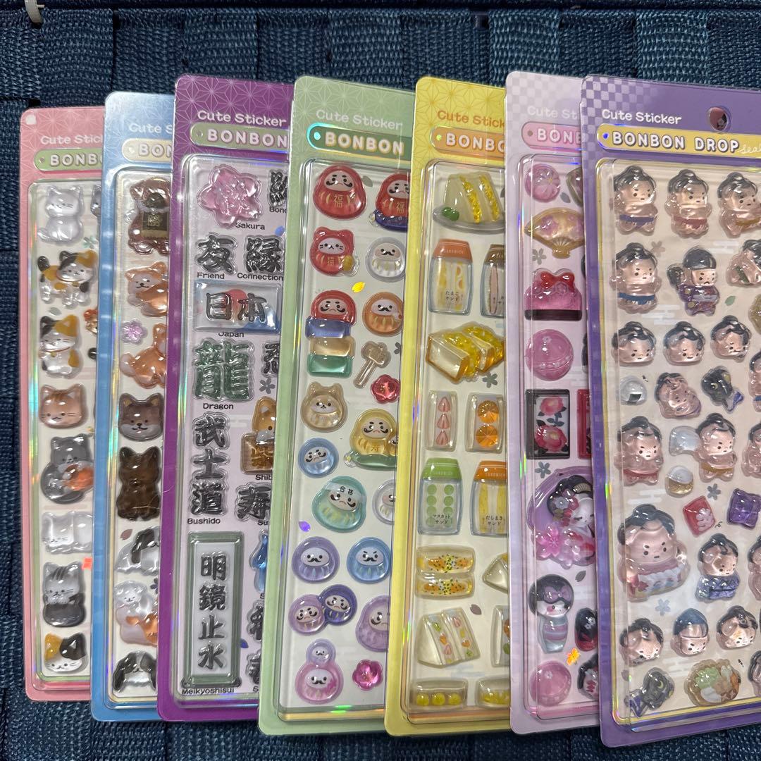 【正規品】ボンボンドロップシール 新作 和柄 7SET