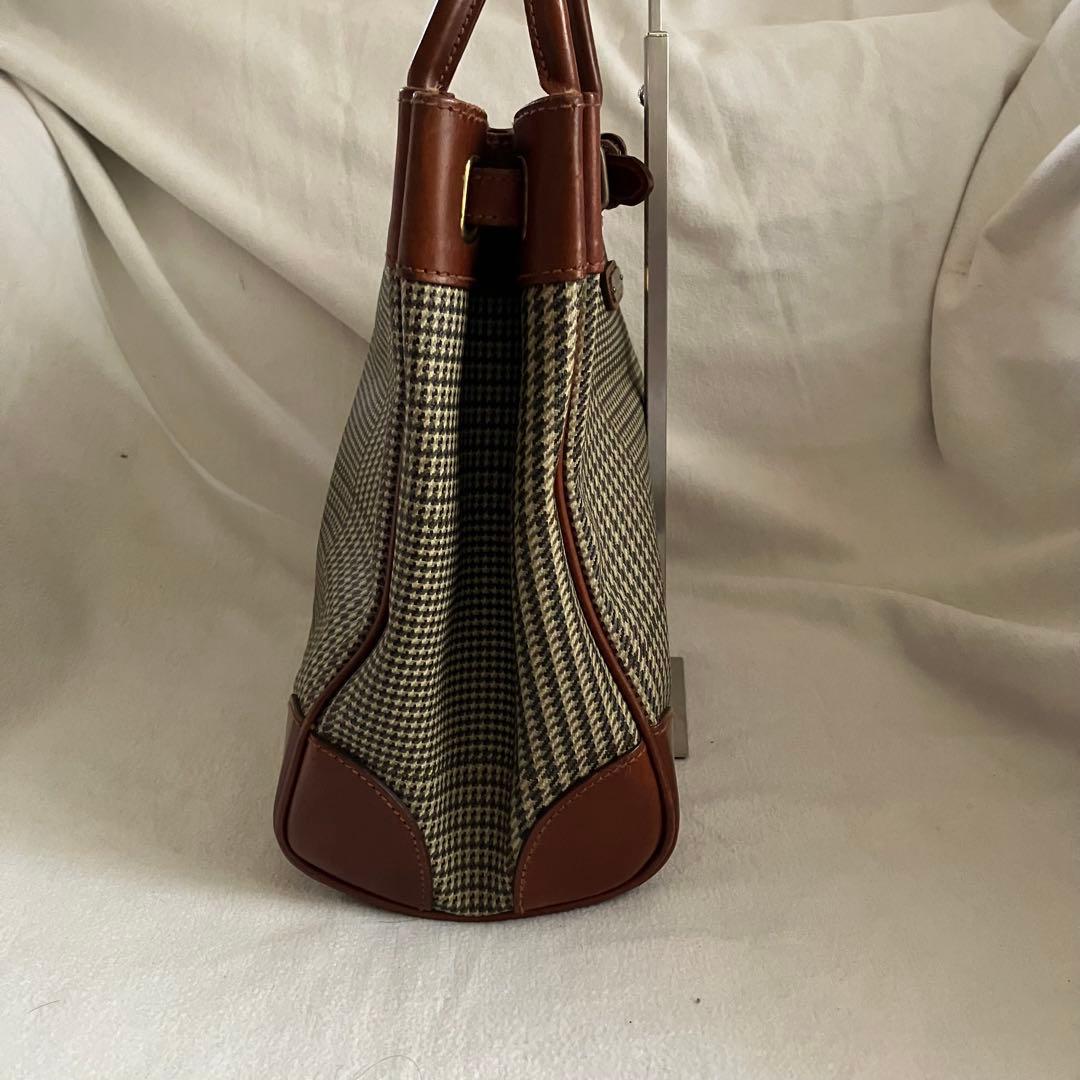 POLO ポロラルフローレン ハンドバッグ ビンテージ 千鳥柄 A4可 トート