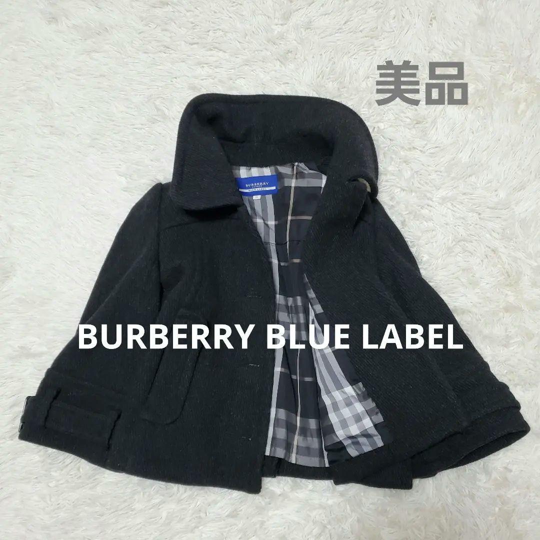 □BURBERRY BLUE LABEL/ノバチェック ポンチョ ショートコート