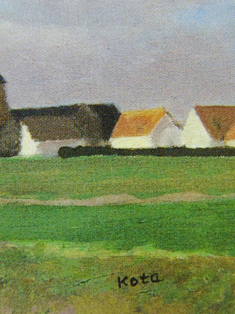 谷内こうた、冬の並木、希少な画集より、新品高級額・額装付