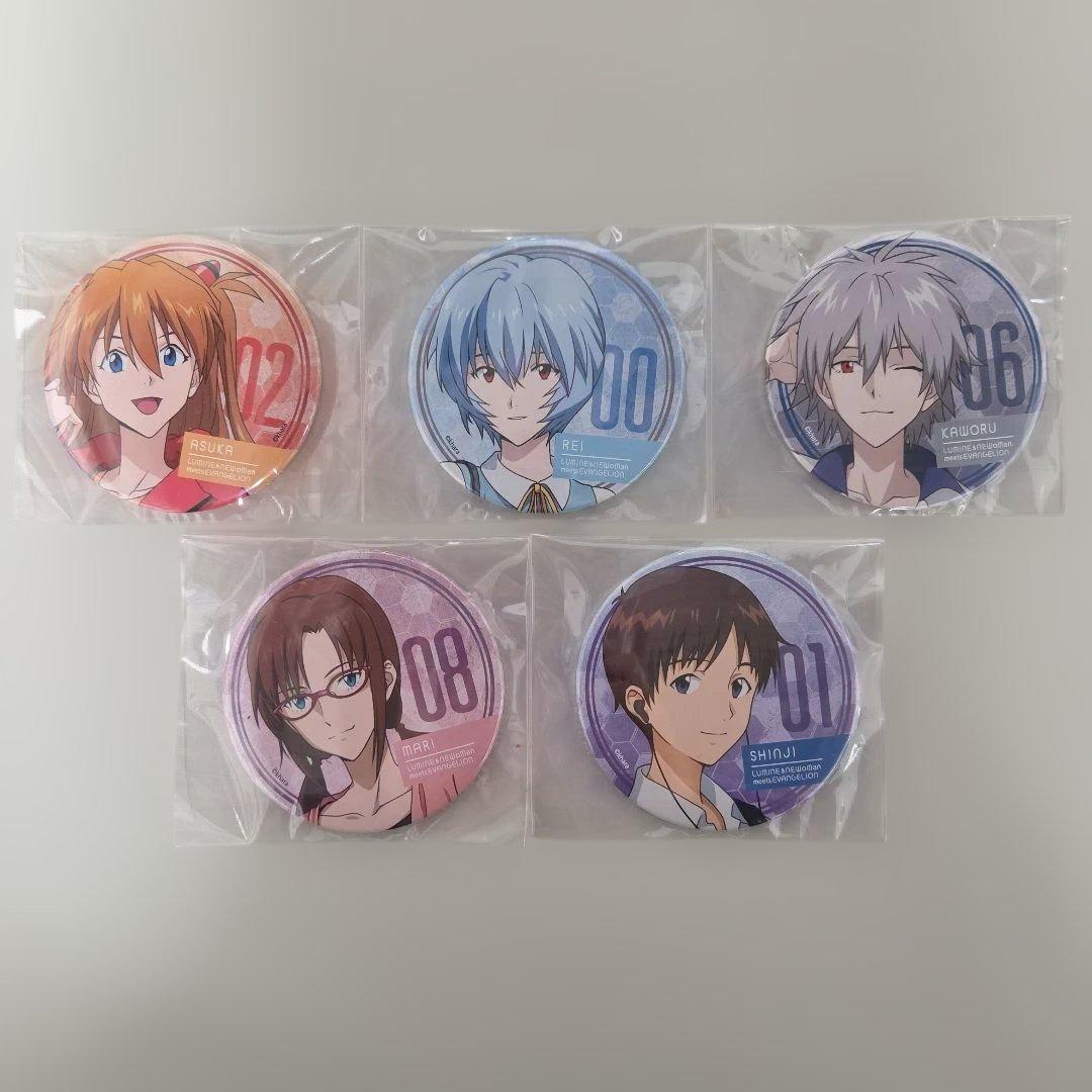 新世紀エヴァンゲリオン ルミネ&ニュウマンコラボ 缶バッチ 5個セット EVA STORE オリジナル 缶バッジセット/EVANGELION STORE TOKYO-01(5