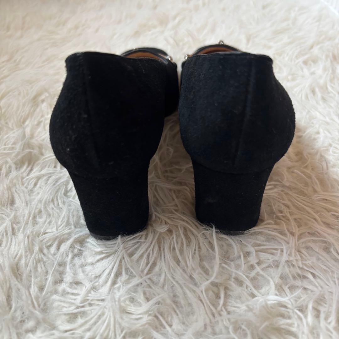 ✨箱付き GUCCI グッチ ホースビット スエード パンプス ブラック21.5