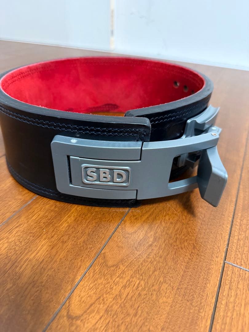 SBD パワーベルト 黒 赤　sサイズ　13mm