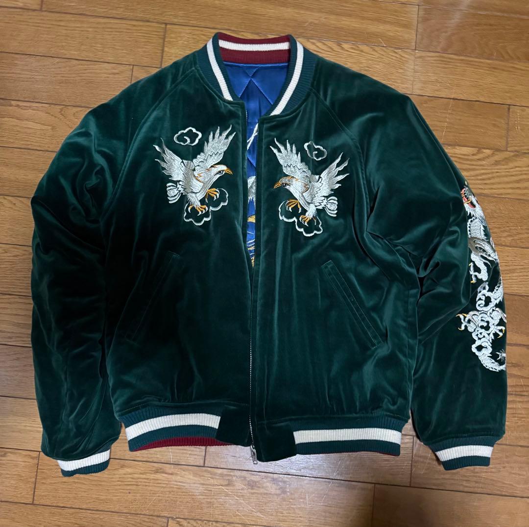 THE FLATHEADフラットヘッド スカジャン M 美品 ベロア