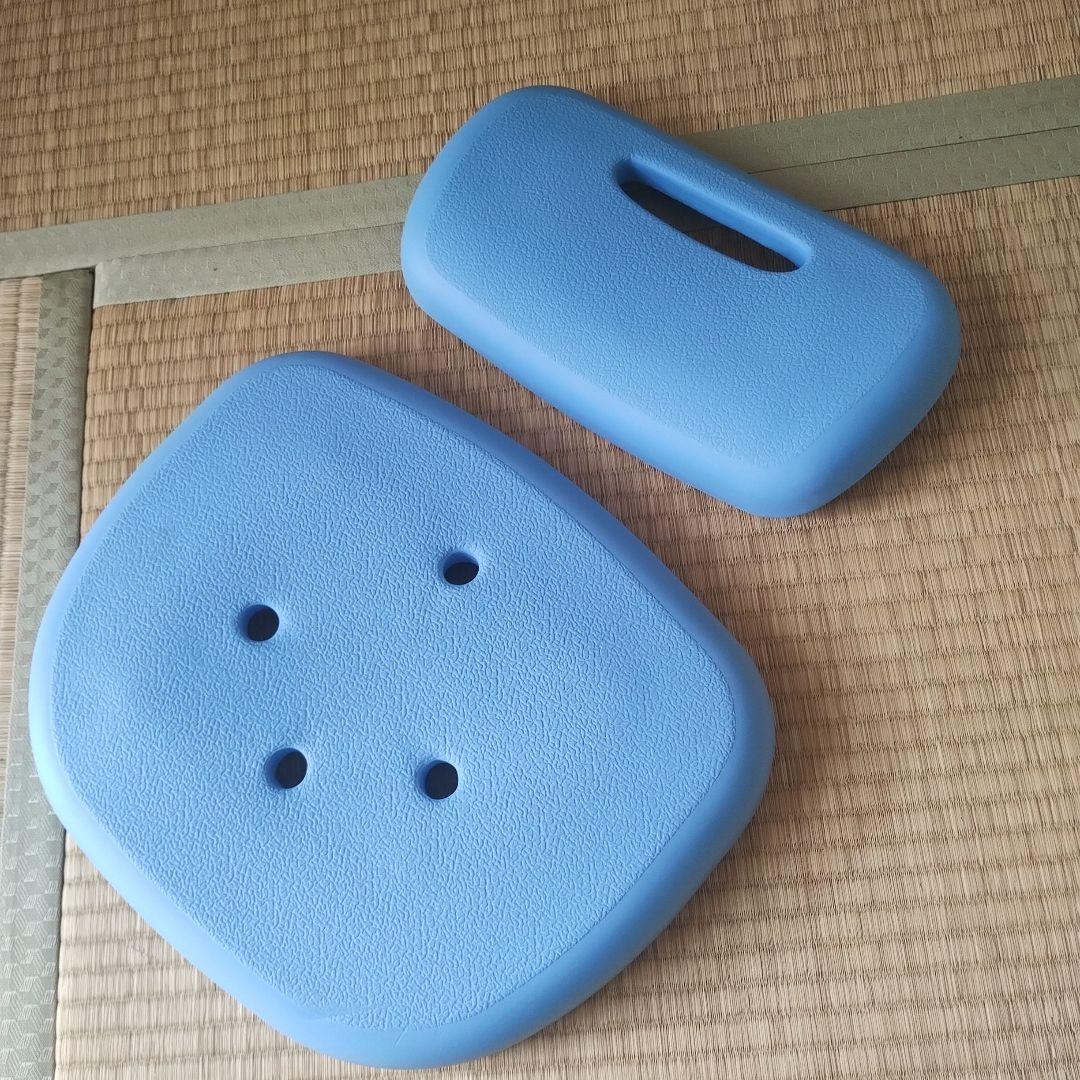 パナソニック　シャワーチェア　背もたれ　座面クッション　ブルー