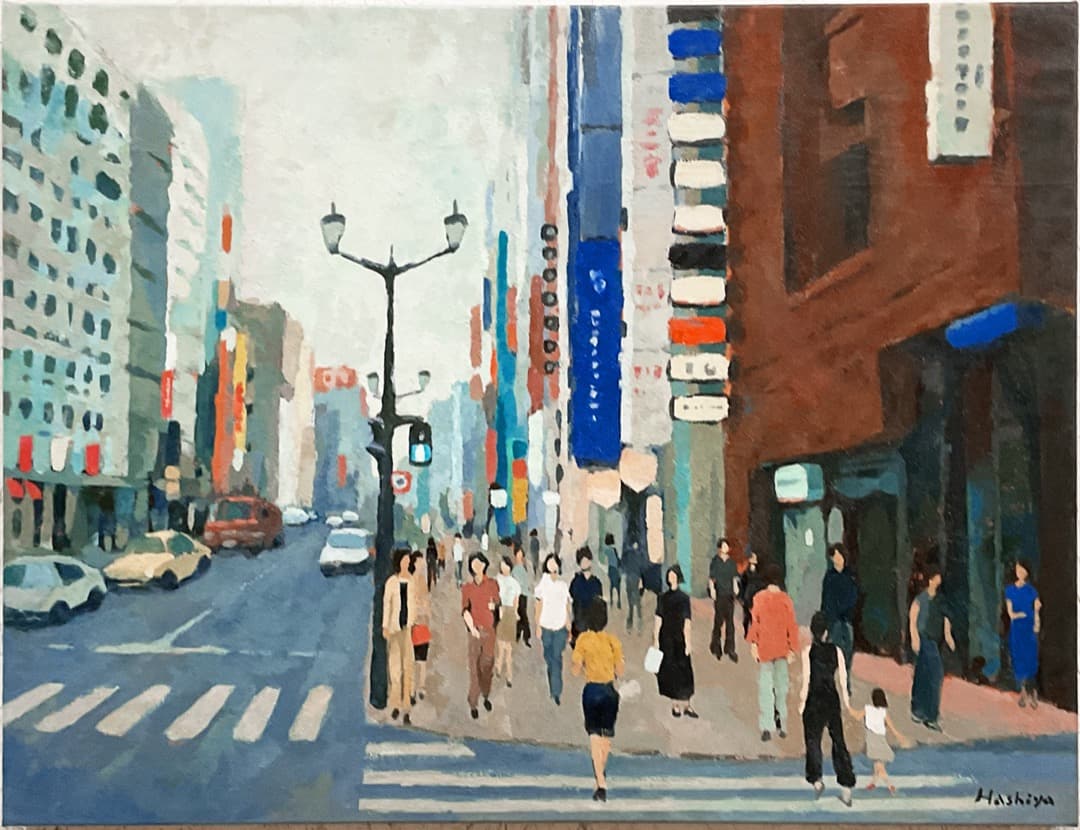 No.493 and 526 油絵/風景/街景/東京/銀座 No.493 and 526 油絵/風景/街景/東京/銀座 No.493 and 526 油絵/風景