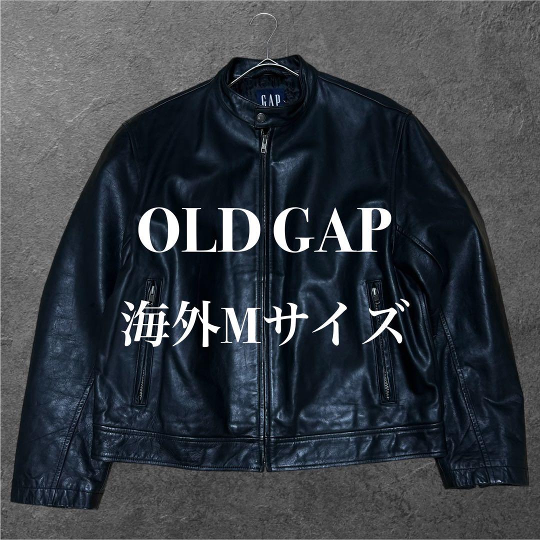 90s 00s OLD GAP 本革 シングルライダース レザージャケット