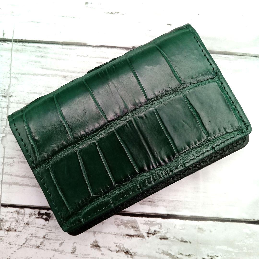 クロコダイル　クロコ　緑　名刺入れ　カードケース　本革 楽天市場】【5%offクーポン】クロコダイル 名刺入れ 無双 レディース