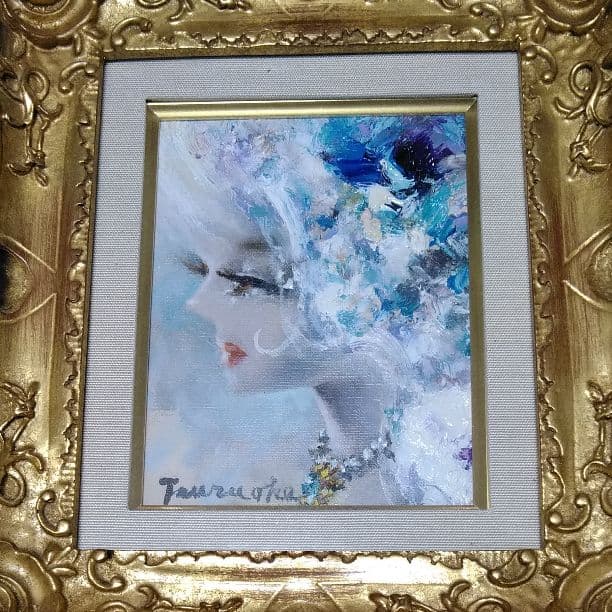 絵画 油絵 マドモアゼル 鶴岡義雄 - メルカリ