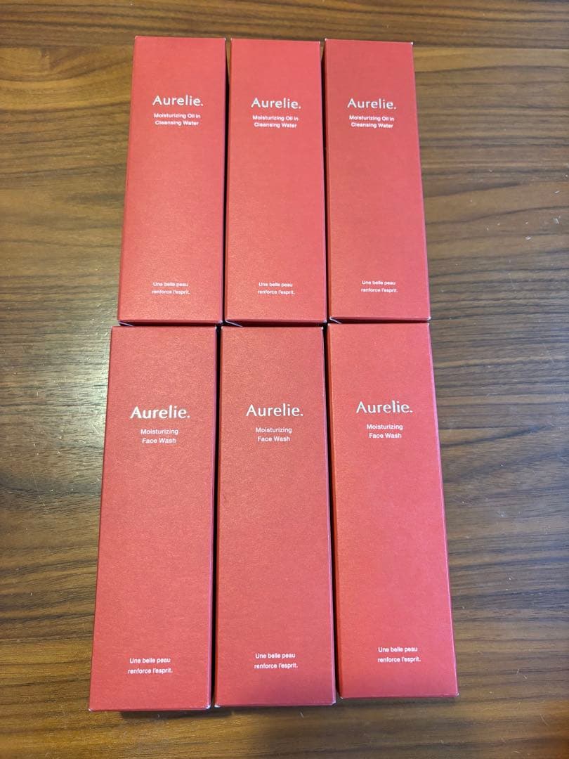 Aurelieクレンジングオイル ３本&フェイスウォッシュ３本、計６本セット
