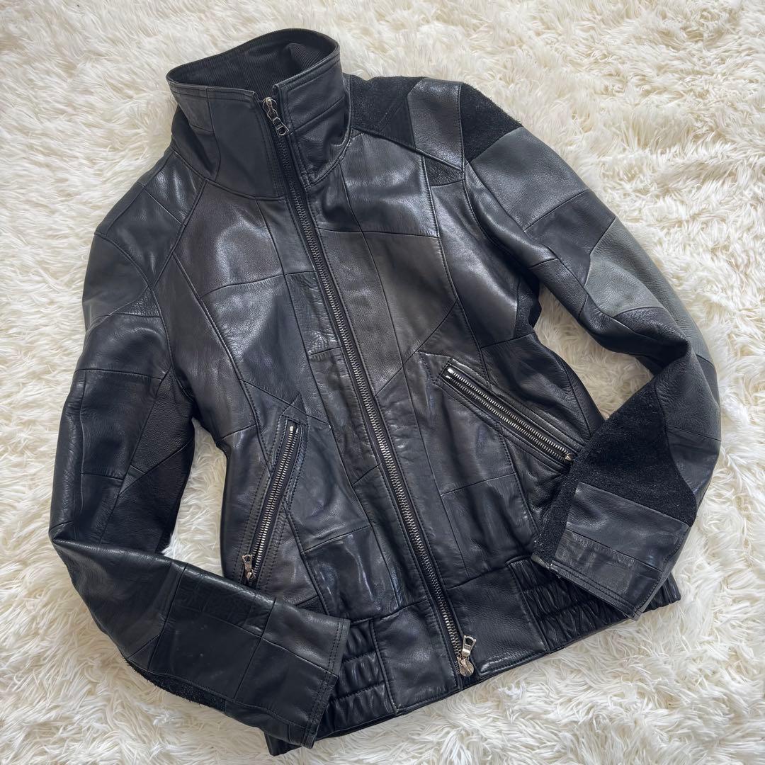 Lounge Lizard ラウンジリザード パッチワーク レザージャケット