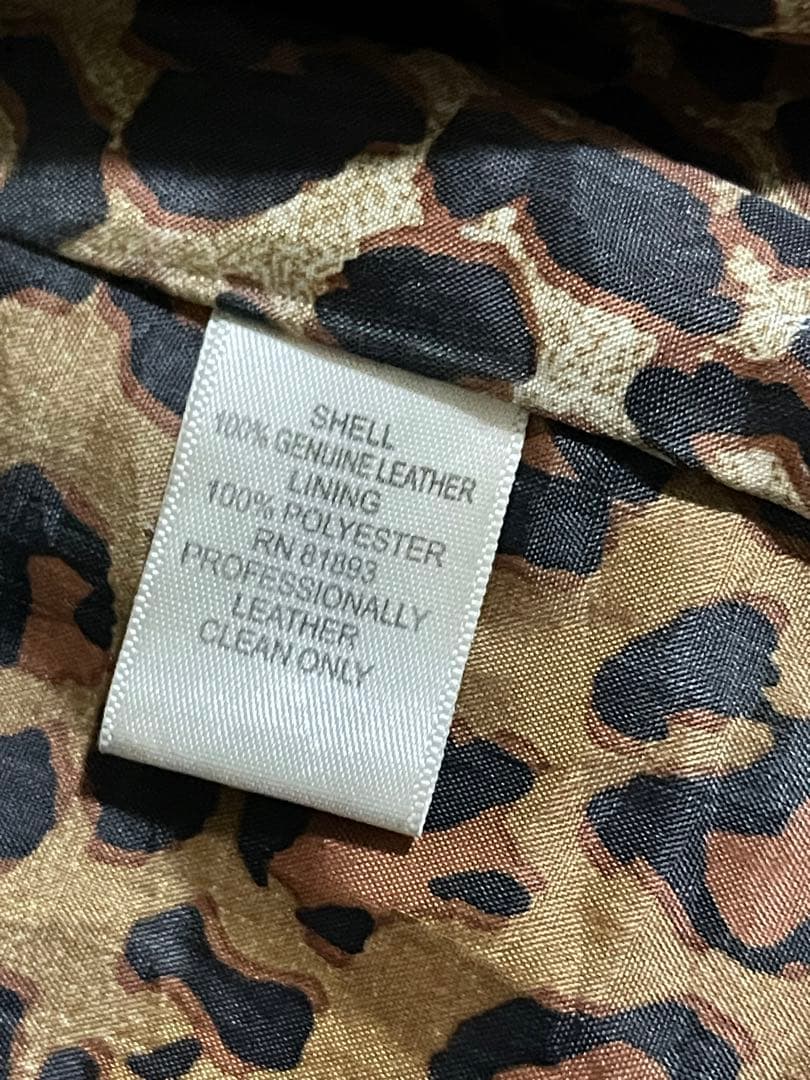 00s y2k 平成 レザー シングルライダース レオパード - メルカリ