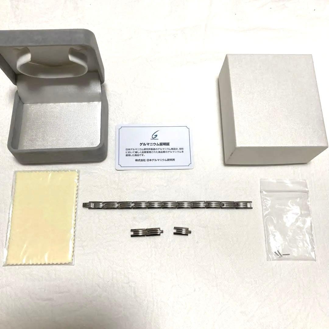 【ゲルマニウムブレスレット】証明書・箱付き／健康アクセサリー／サイズ調整可