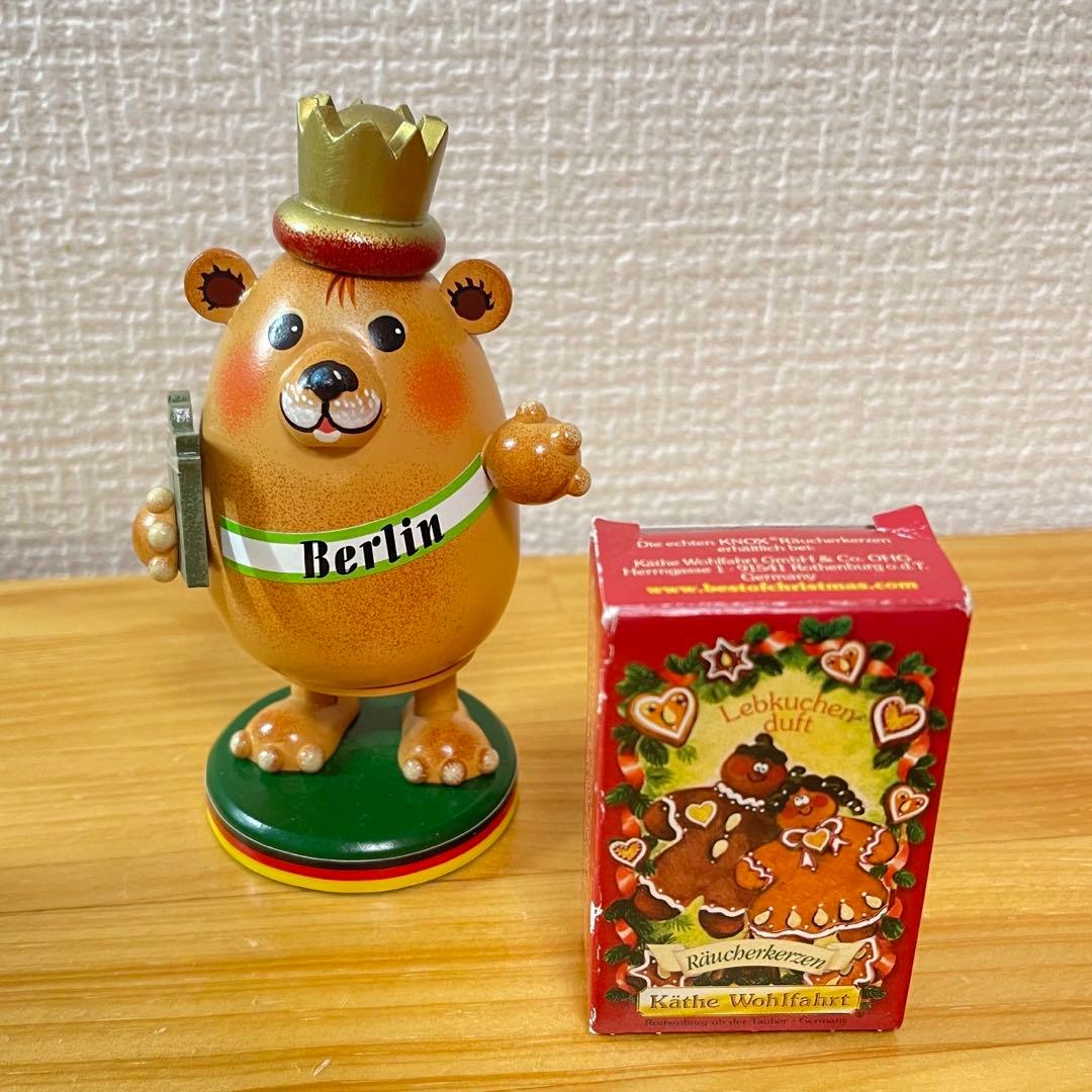 ドイツ製　木製　ベルリンのクマ お香立て