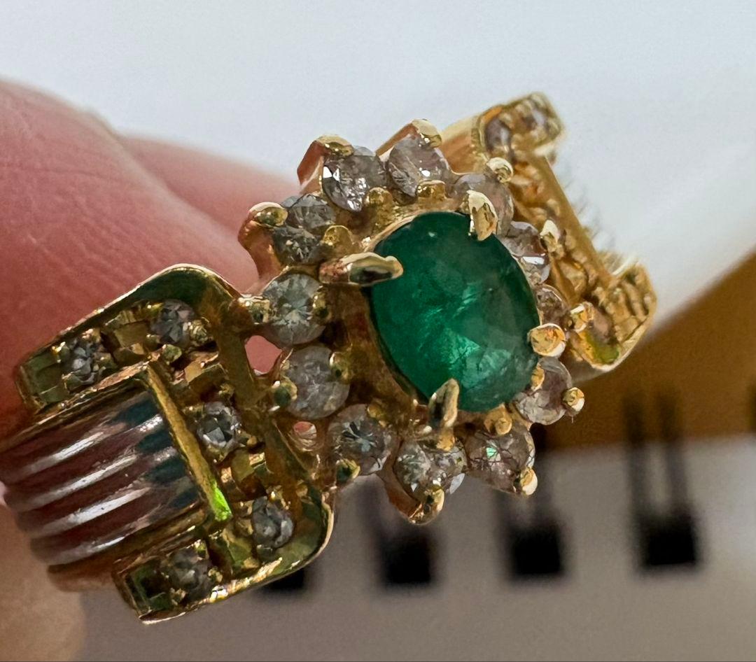 エメラルド PT900ダイヤモンド リング Emerald Pt900エメラルド ダイヤモンドリング (NO.48983) – JEX宝石