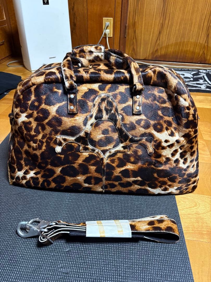 バックボーン豹柄ハラコボストンバッグback boneレオパード完全未使用バッグ