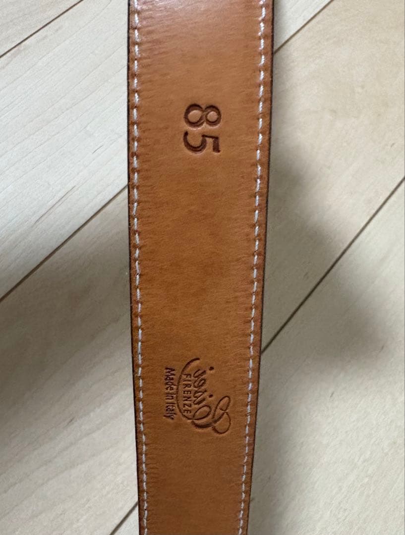 cisei シセイ ダブルリングベルト 85 パイソン ネイビー ゴールドの