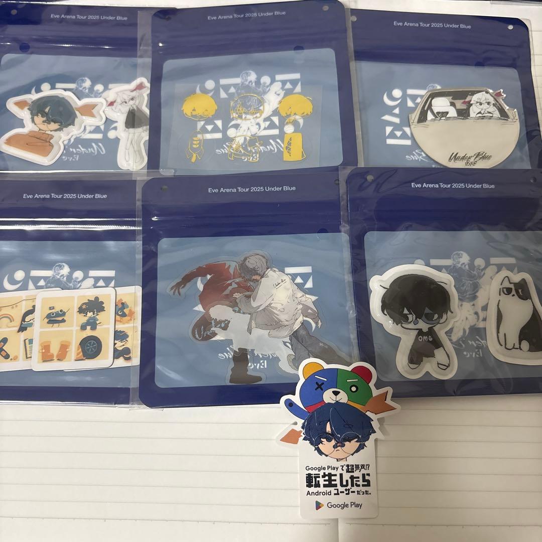 Eve underblue ステッカー 6種+1 - メルカリ