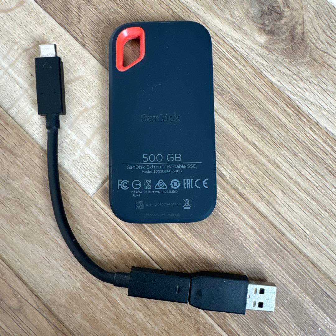 SanDisk Extreme Portable SSD 500GB 外付け