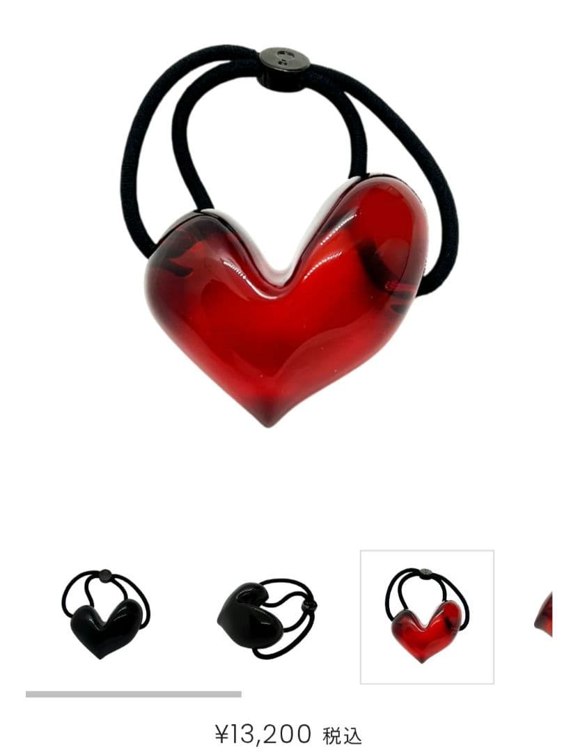 コレットマルーフ ハート ドロップ ポニー ラージ ヘアゴム ハート ドロップ ポニー カフ ラージ | THE HAIR BAR TOKYO