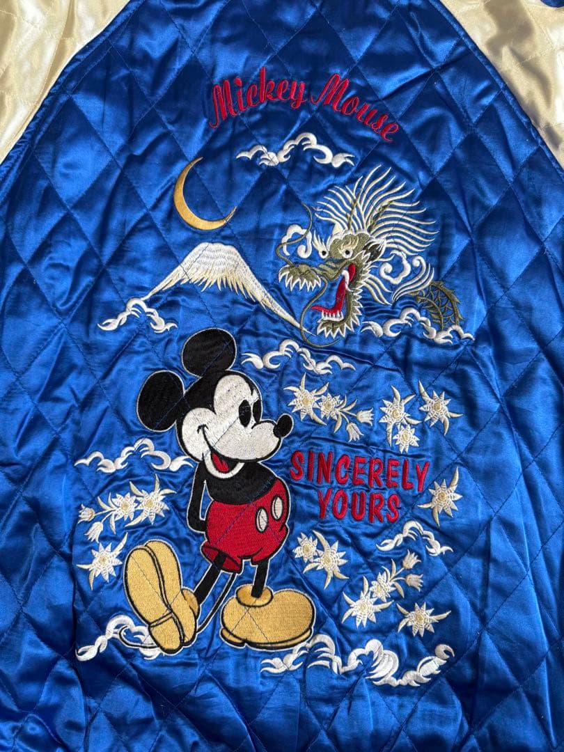 ディズニー☆テーラー東洋Disneyミッキーマウス スカジャン 黒 1928 L