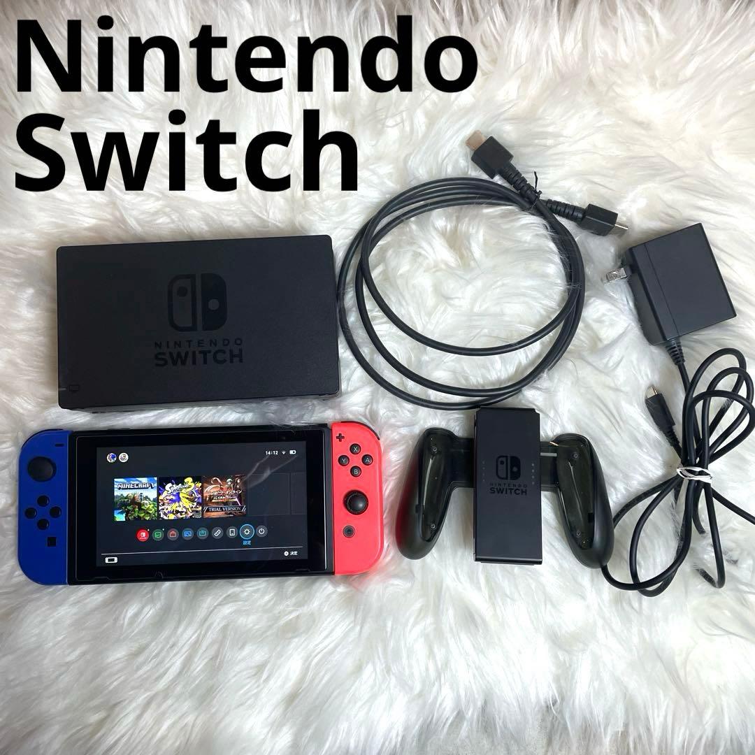 【動作品】Nintendo Switch 本体 青/赤　Joy-Con付き