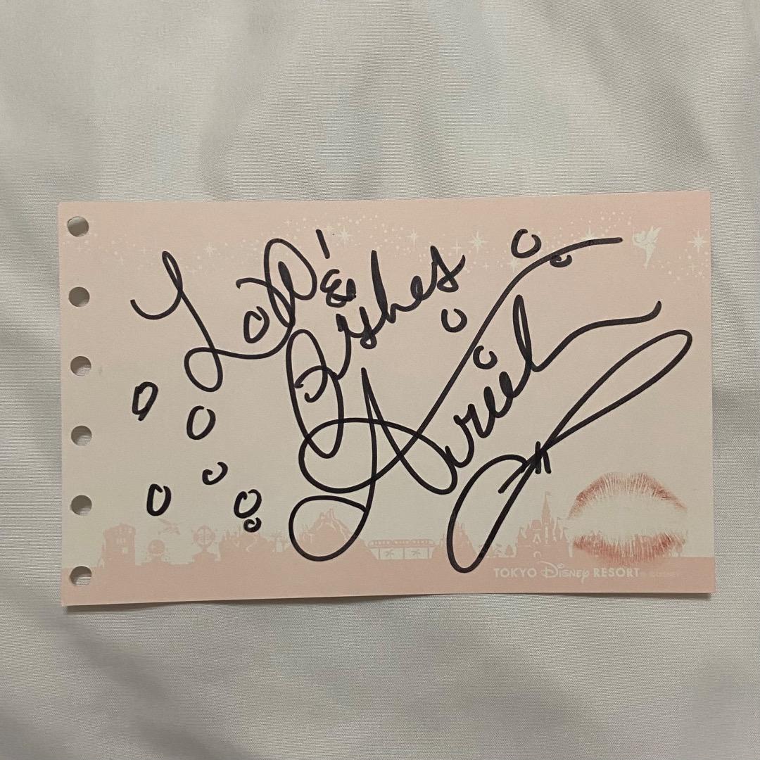 ディズニー アリエル サイン レア 直筆サイン色紙 サイン色紙