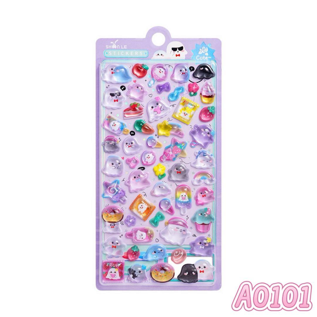 プチドロップステッカー ボンボンドロップシール 可愛い 幽霊 - メルカリ